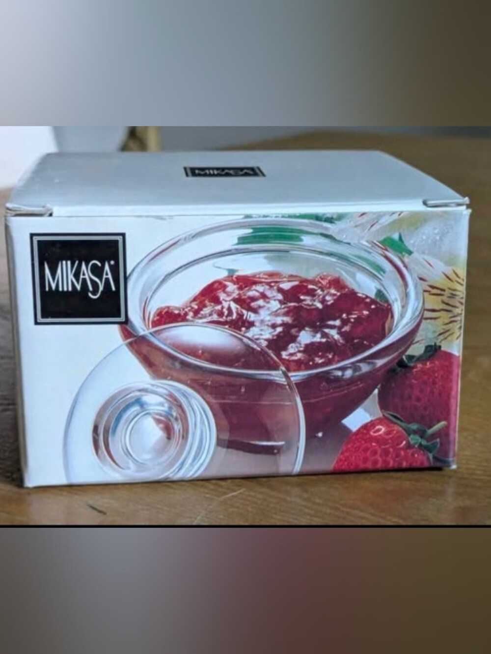 Mikasa Crystal Orbit Covered Condiment Dish used for items like butter or jam.